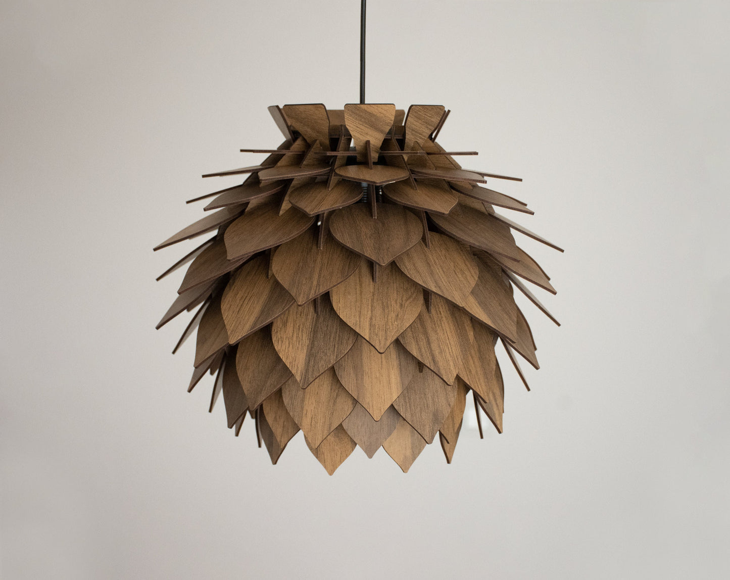 Wooden Pine Cone Modern Chandelier Lamp