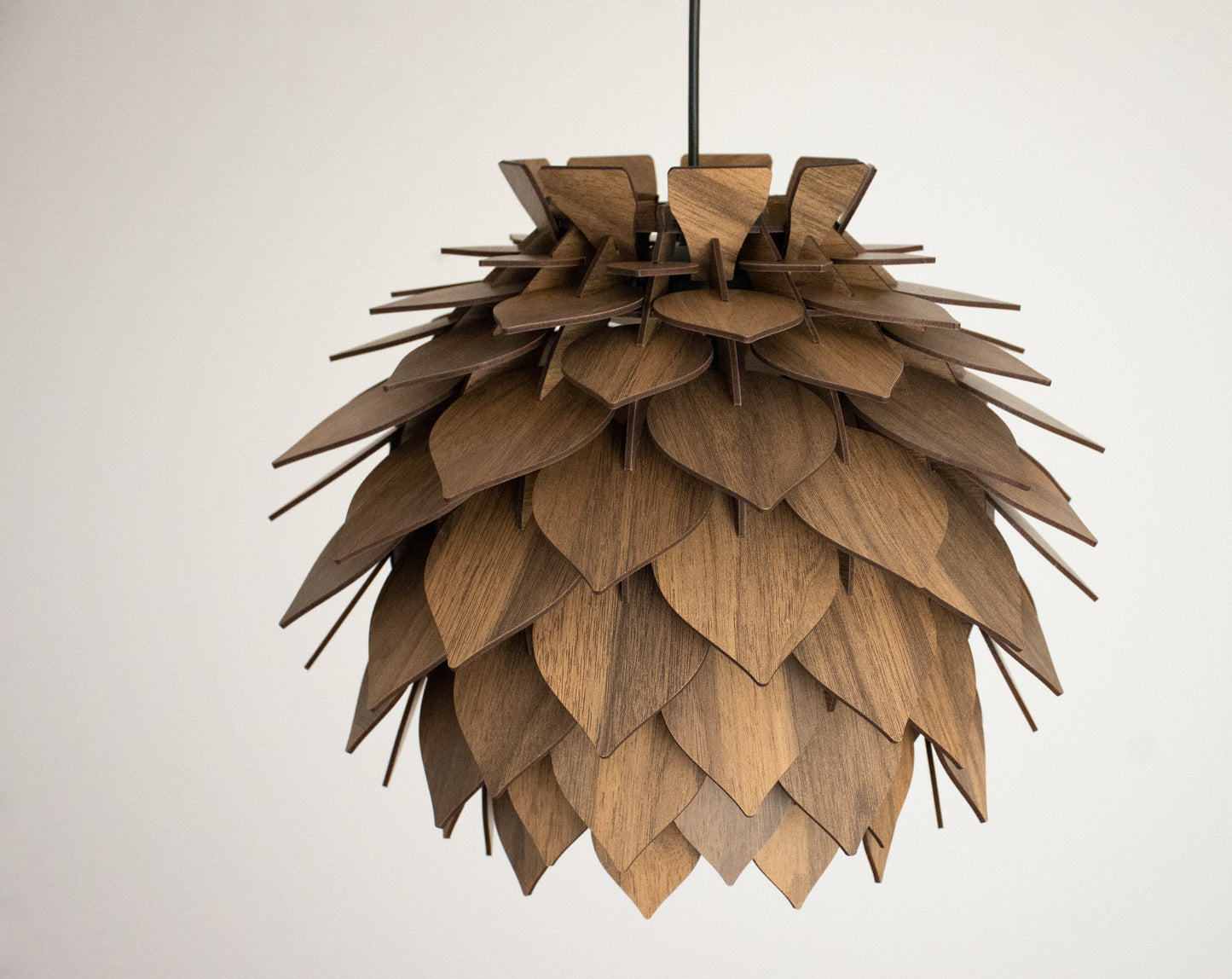 Wooden Pine Cone Modern Chandelier Lamp