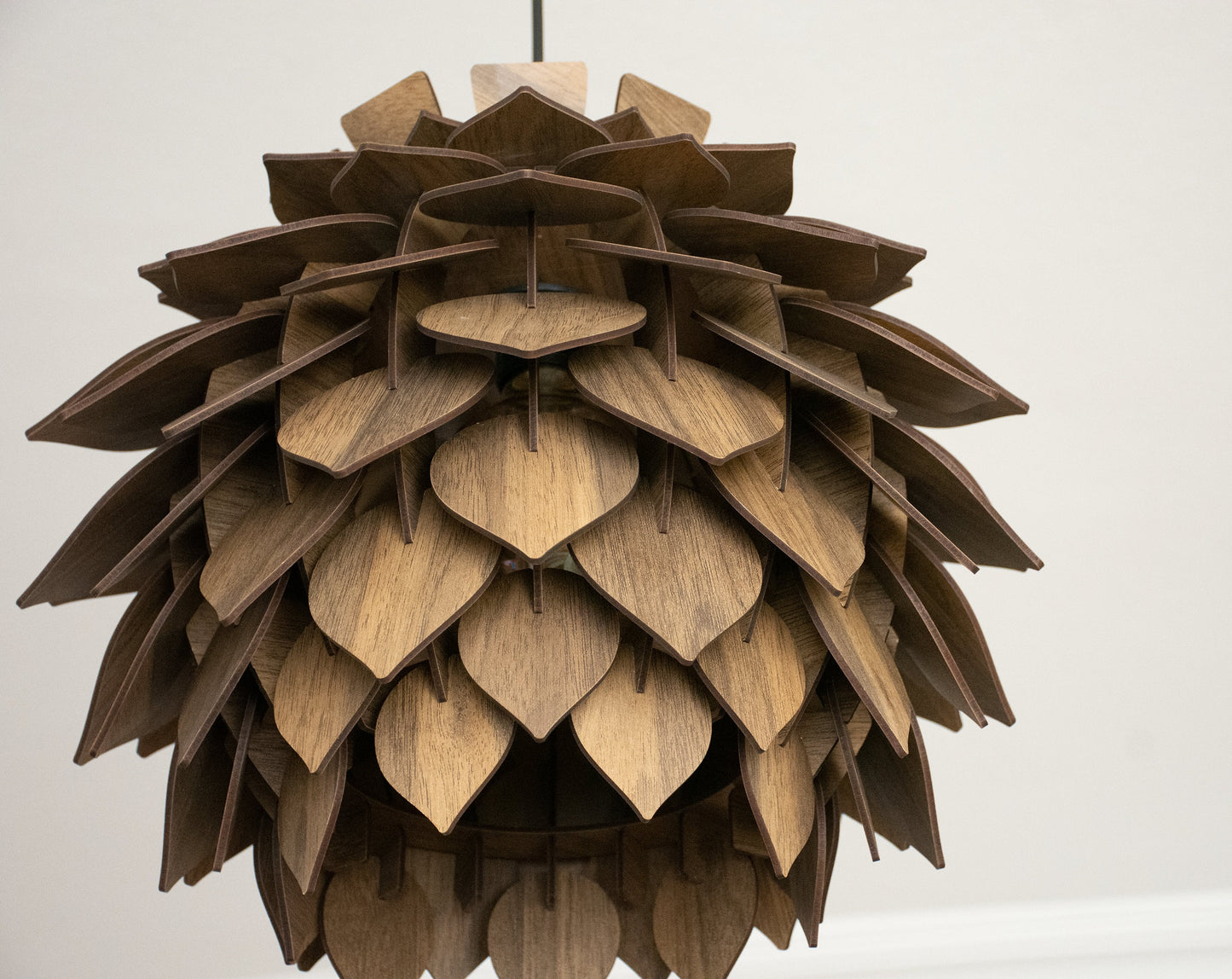 Wooden Pine Cone Modern Chandelier Lamp